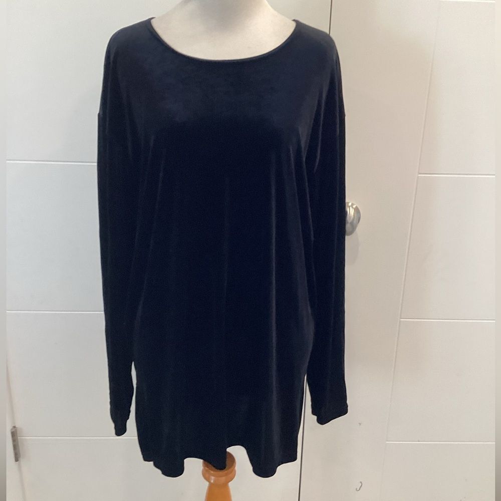 Vintage Chic Black Long Sleeve Women's Top M